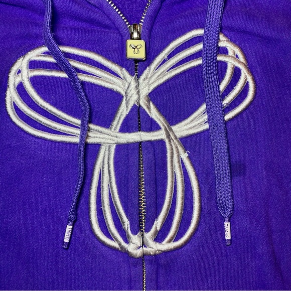 Purple TNA Mockneck Logo Zip Up Hoodie - Picture 7 of 8